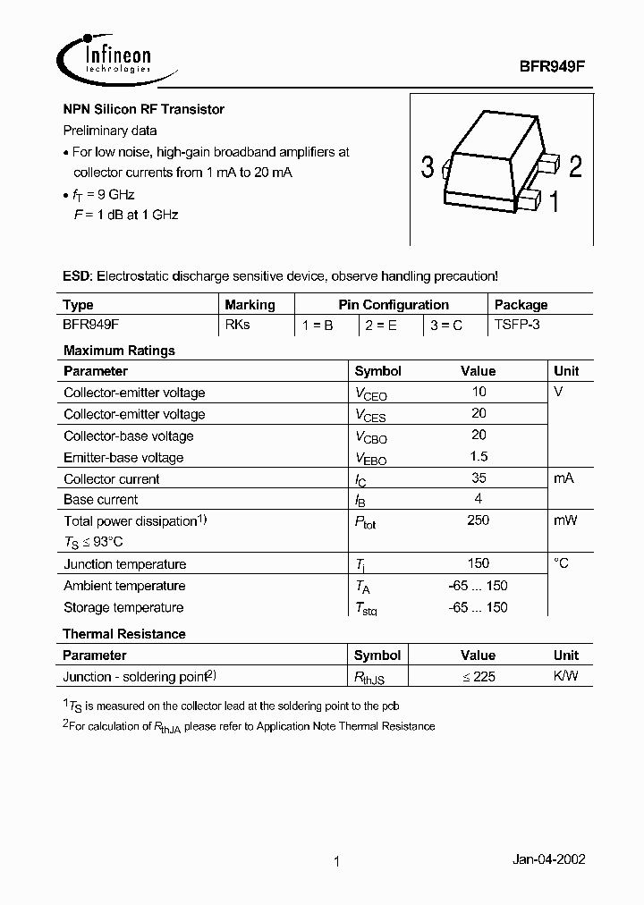 BFR949_1156968.PDF Datasheet
