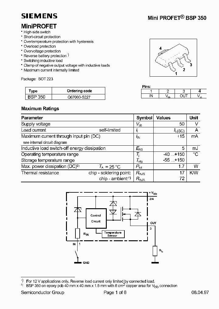 BSP350_1220741.PDF Datasheet