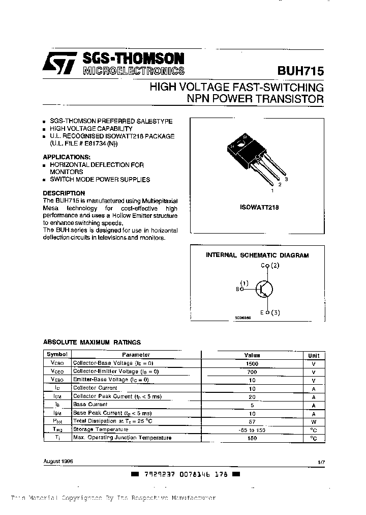 BUH715_1067684.PDF Datasheet