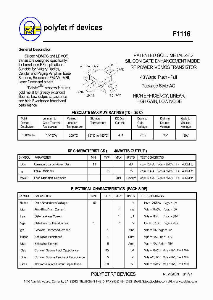 F1116_1238503.PDF Datasheet