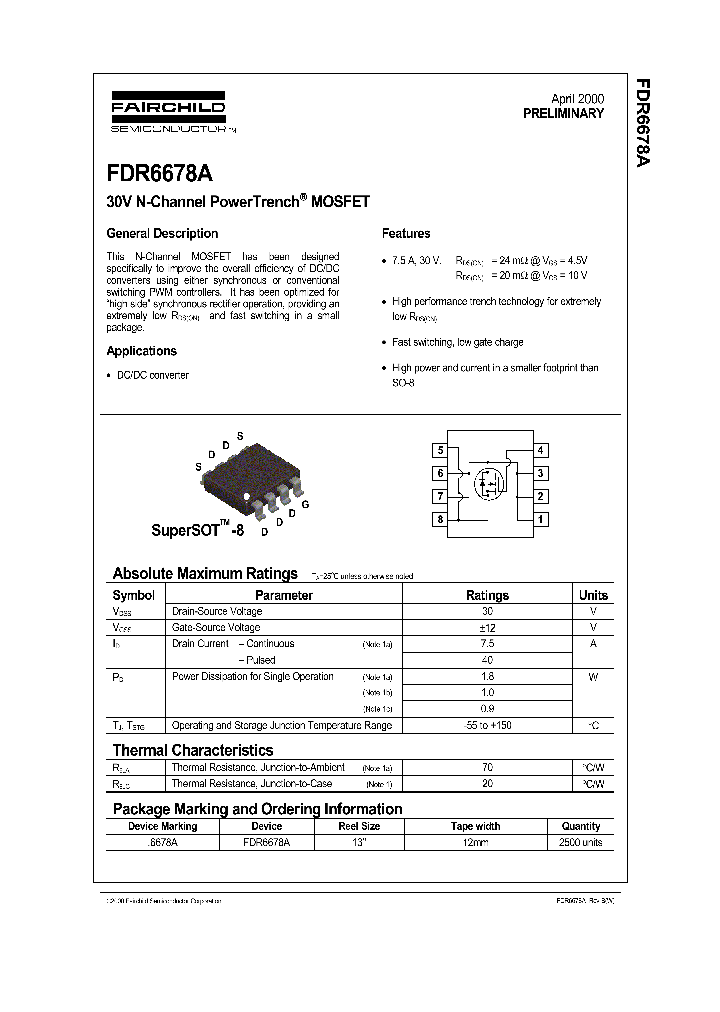 FDR6678A_1239603.PDF Datasheet