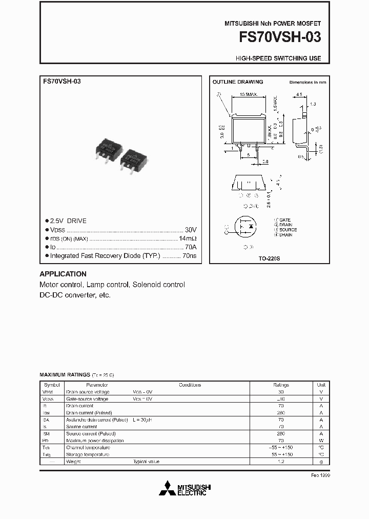 FS70VSH-03_1151254.PDF Datasheet