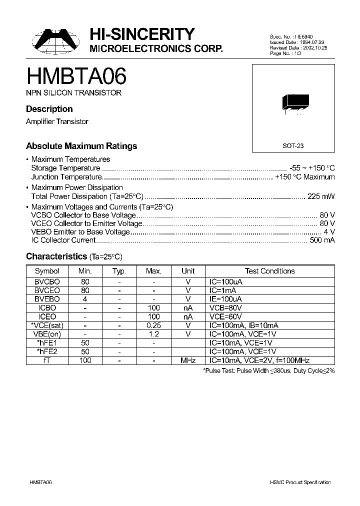 HMBTA06_1250493.PDF Datasheet