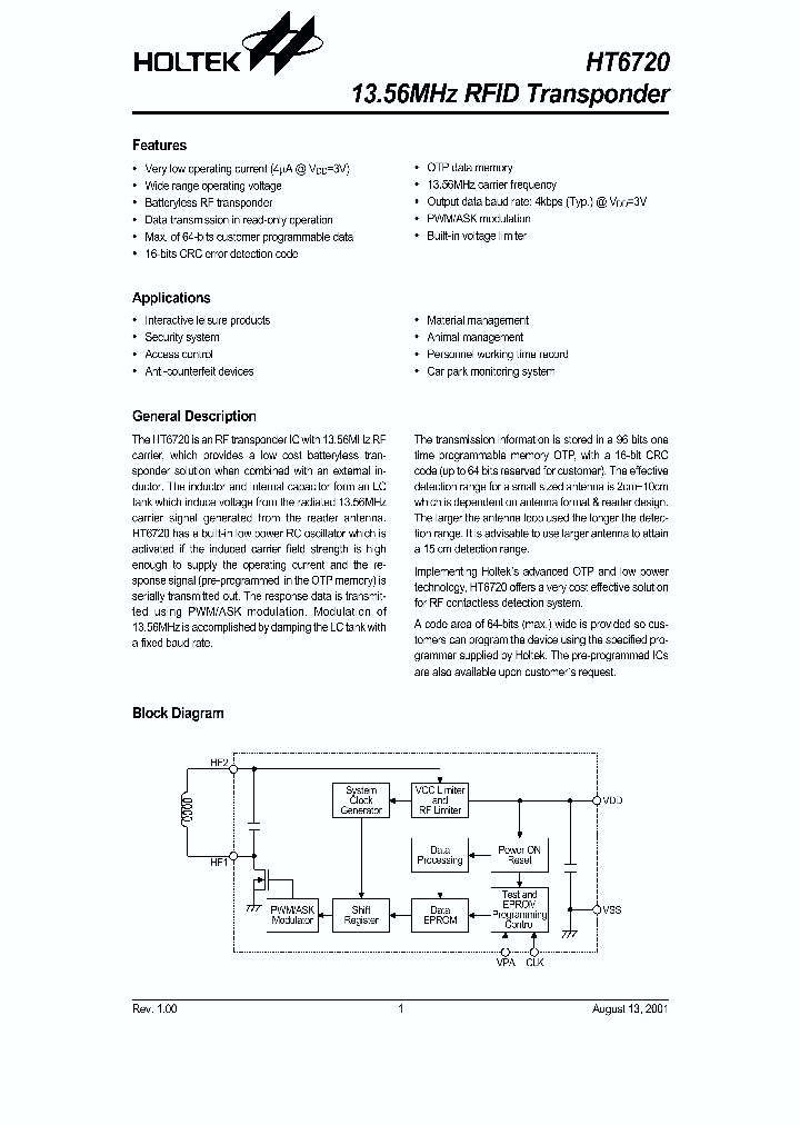 HT6720_1251627.PDF Datasheet