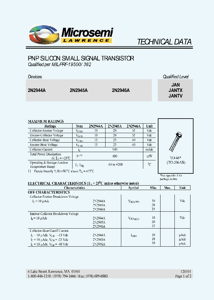 JANTXV2N2946A_1258561.PDF Datasheet