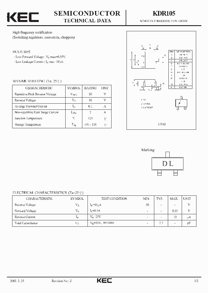 KDR105_1260120.PDF Datasheet