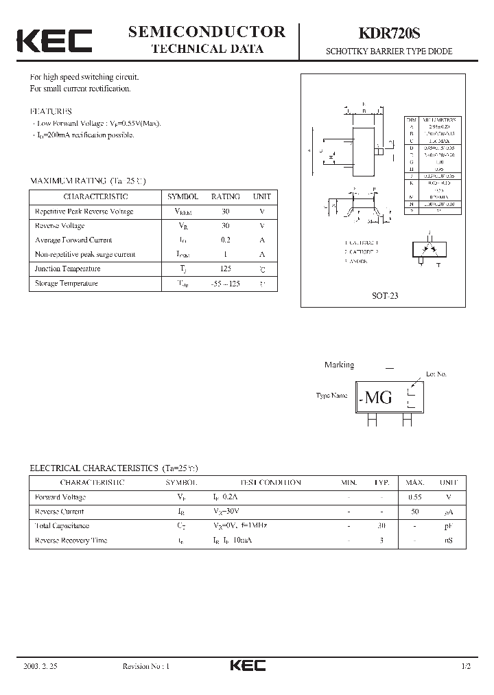 KDR720S_1260143.PDF Datasheet