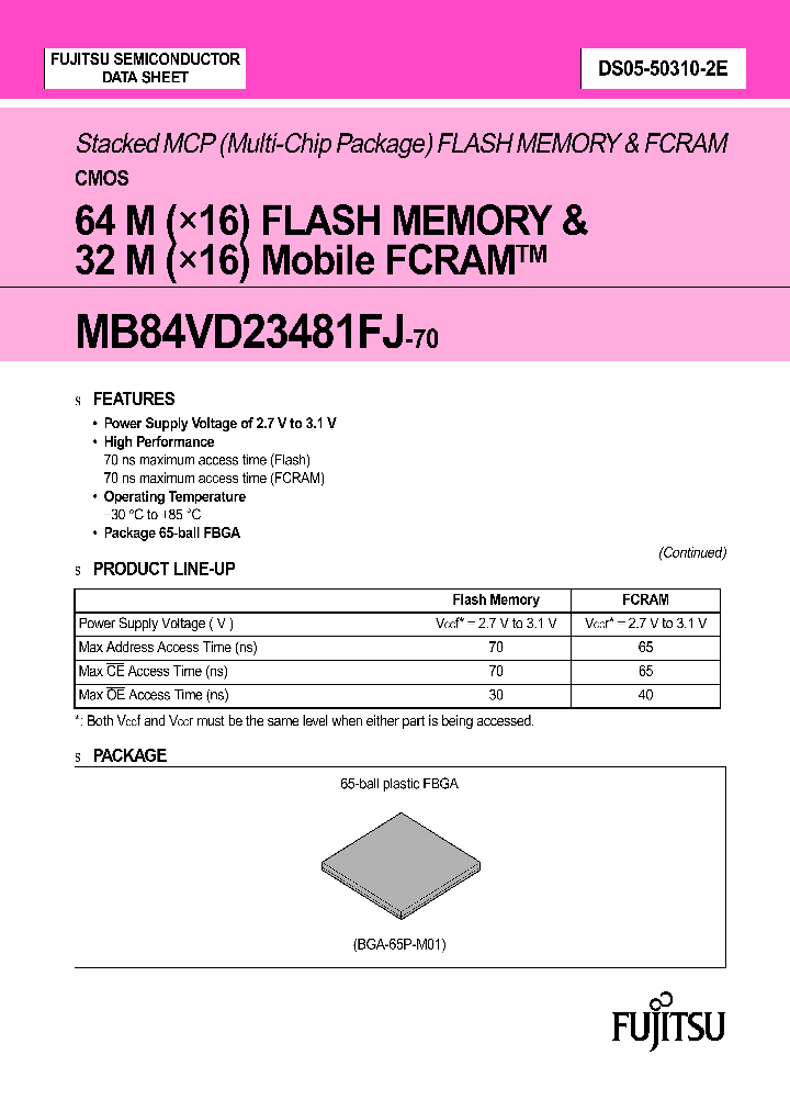 MB84VD23481FJ-70PBS_1274616.PDF Datasheet