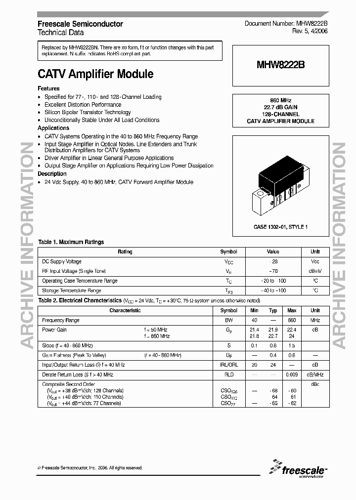 MHW8222B_1279180.PDF Datasheet