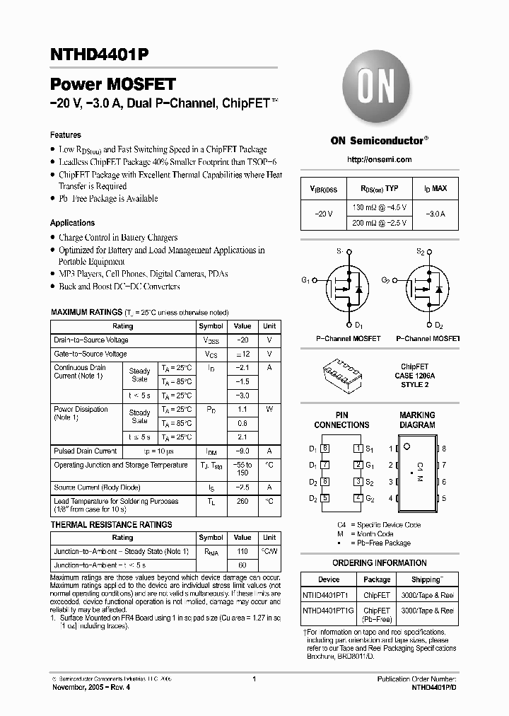 NTHD4401P05_1291472.PDF Datasheet