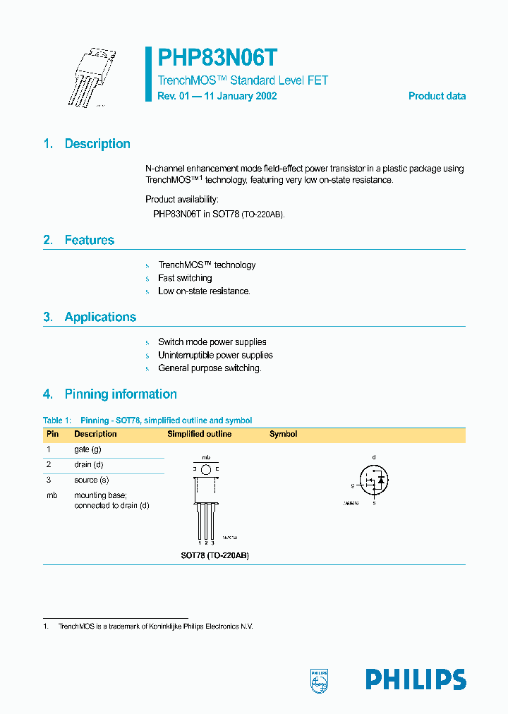 PHP83N06T_1295630.PDF Datasheet