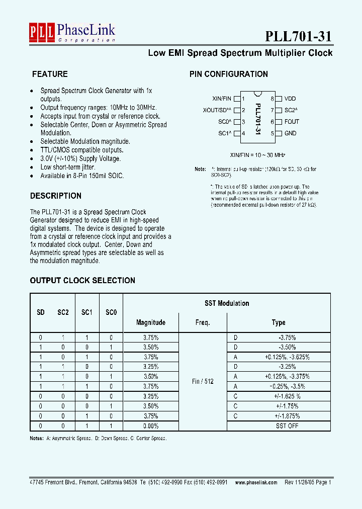 PLL701-31SIR_1296557.PDF Datasheet