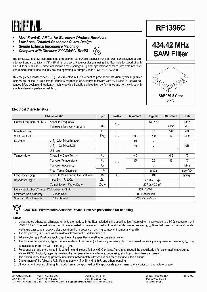 RF1396C_1301198.PDF Datasheet