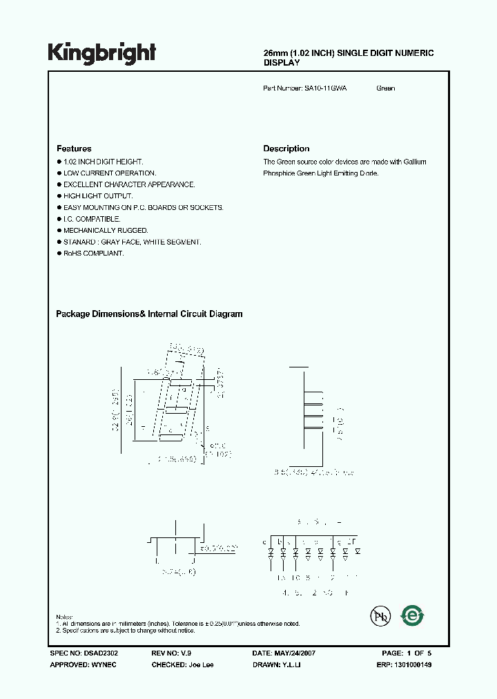 SA10-11GWA_1304369.PDF Datasheet