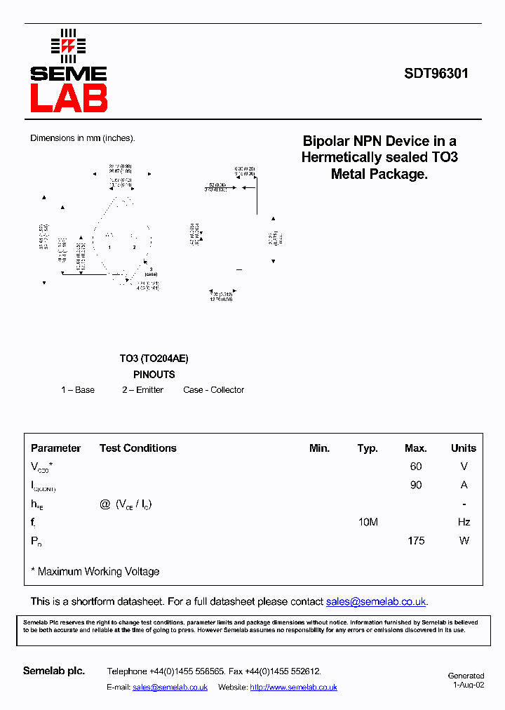 SDT96301_1025371.PDF Datasheet