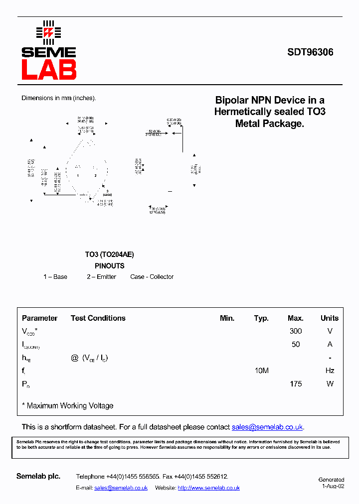 SDT96306_1025373.PDF Datasheet