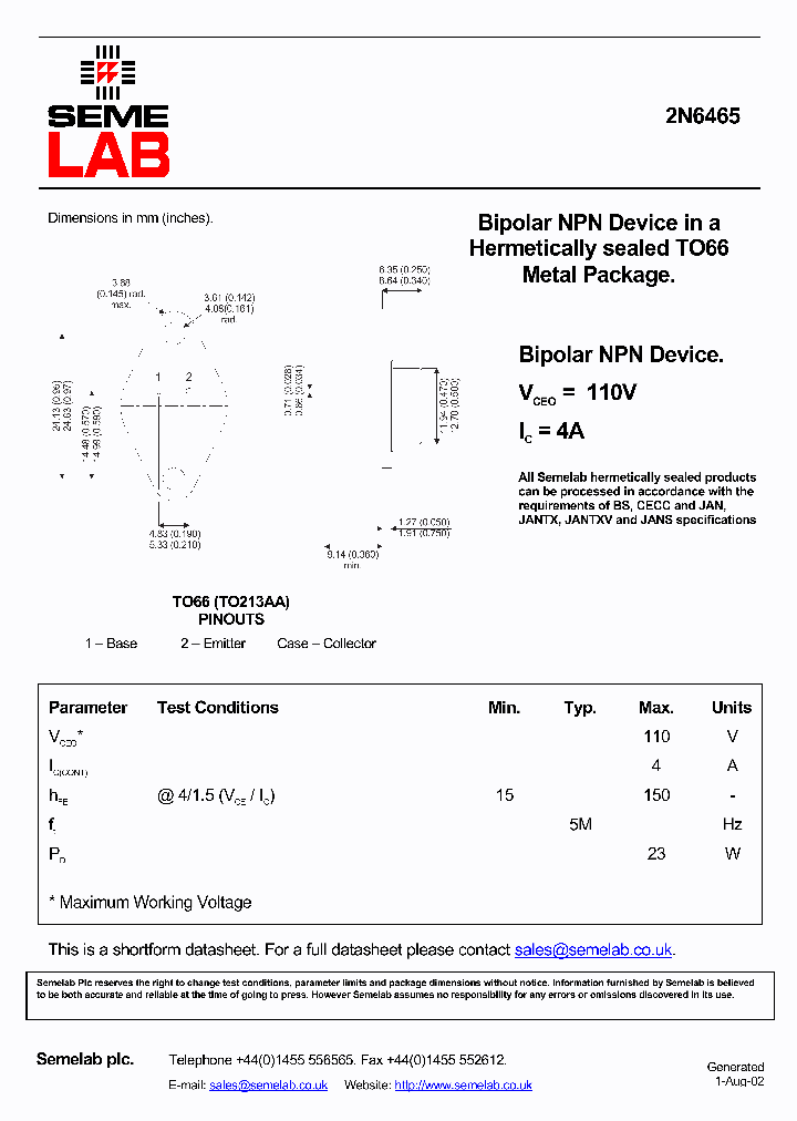 SF2N6465_1307056.PDF Datasheet