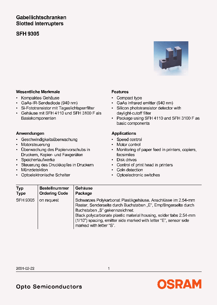 SFH9305_1307701.PDF Datasheet