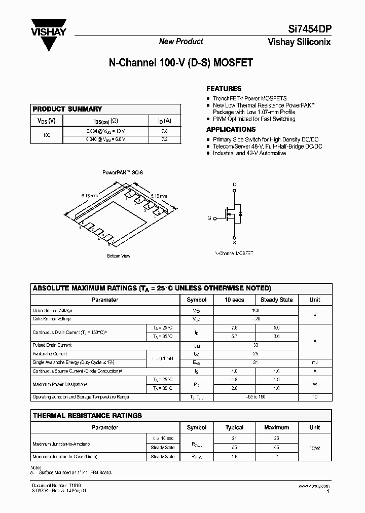 SI7454DP_1309165.PDF Datasheet