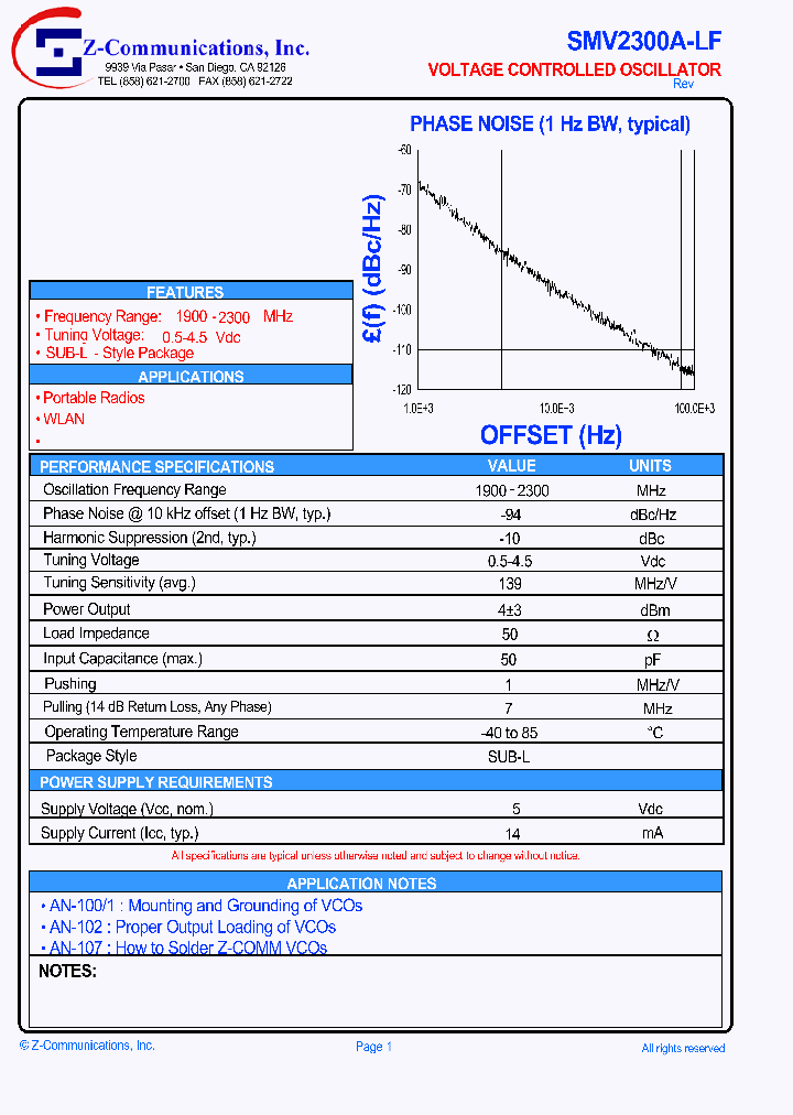 SMV2300A-LF_1311709.PDF Datasheet