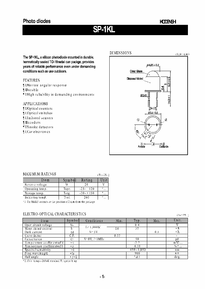 SP-1KL_1314733.PDF Datasheet