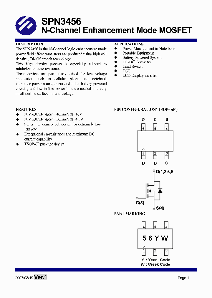 SPN3456ST6RG_1315508.PDF Datasheet