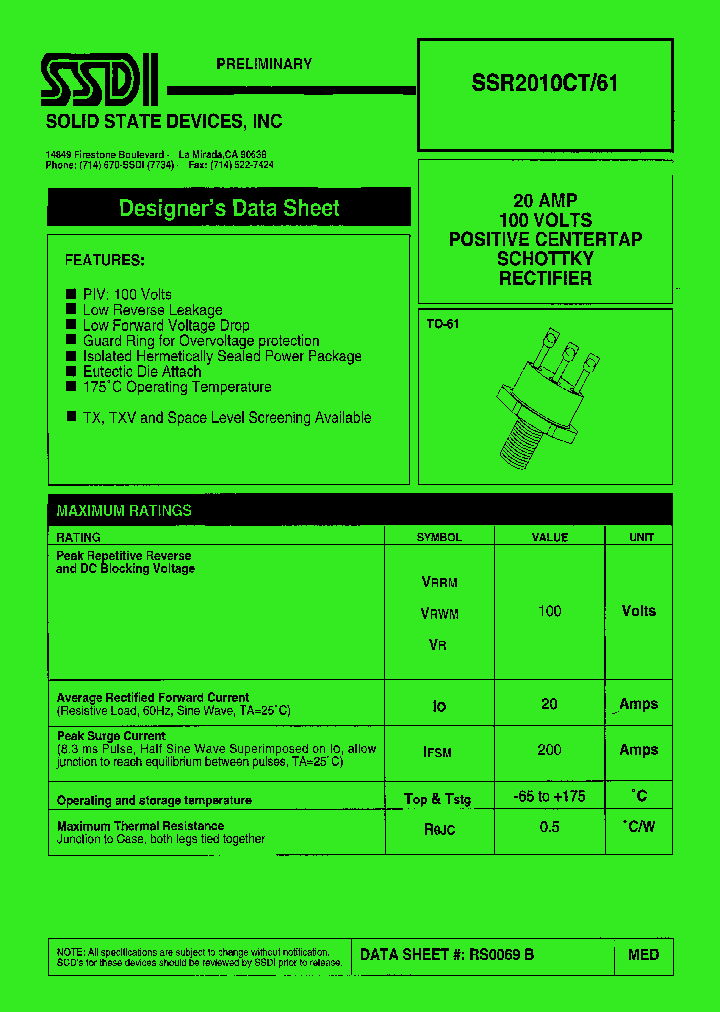 SSR2010CT61_1316908.PDF Datasheet