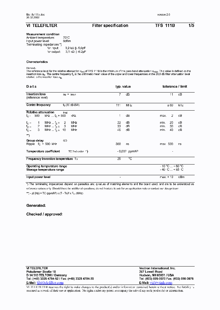 TFS111B_1324374.PDF Datasheet