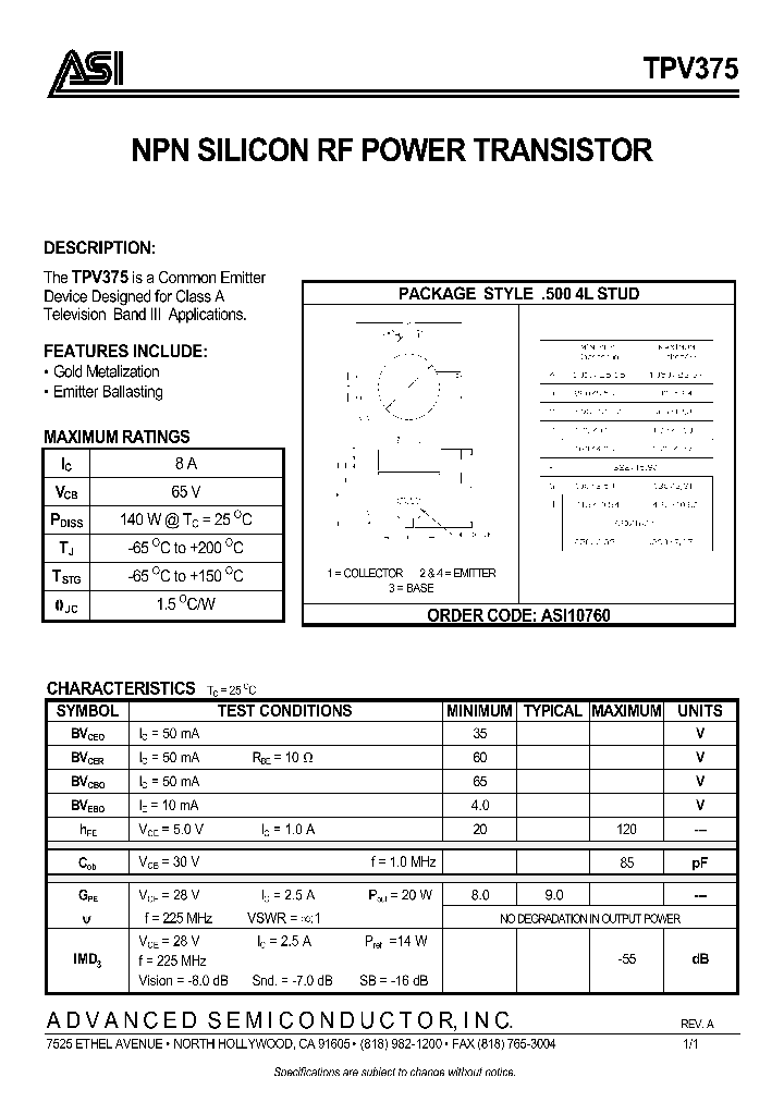 TPV375_1328625.PDF Datasheet