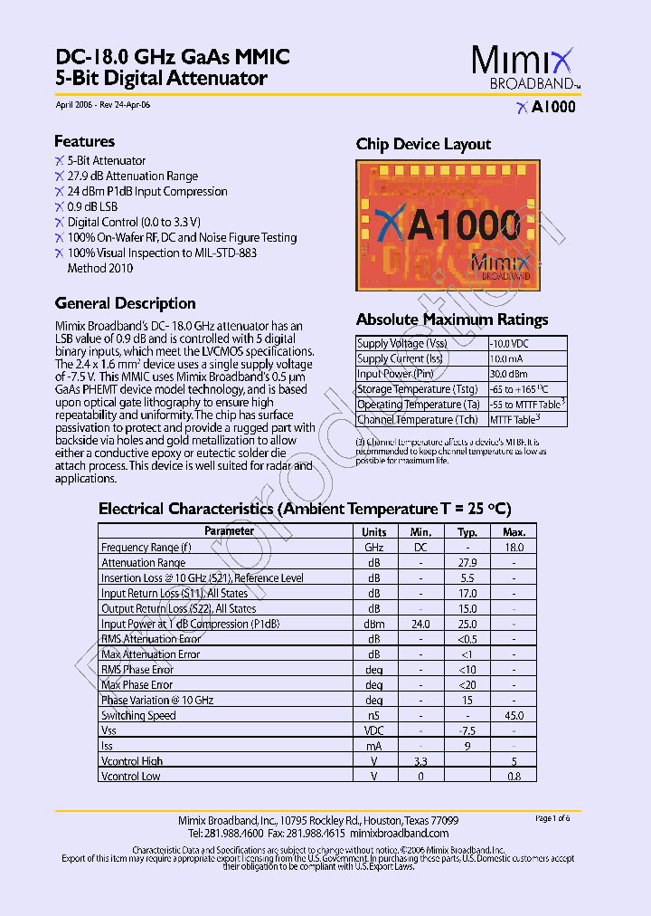 XA1000_1337478.PDF Datasheet