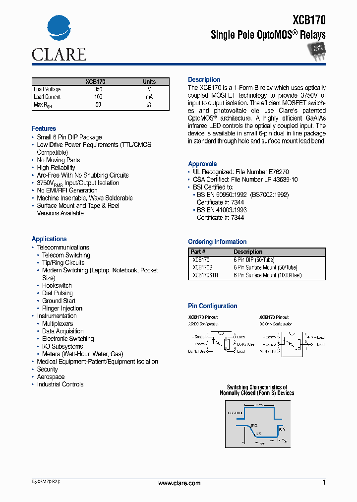 XCB170STR_1337709.PDF Datasheet