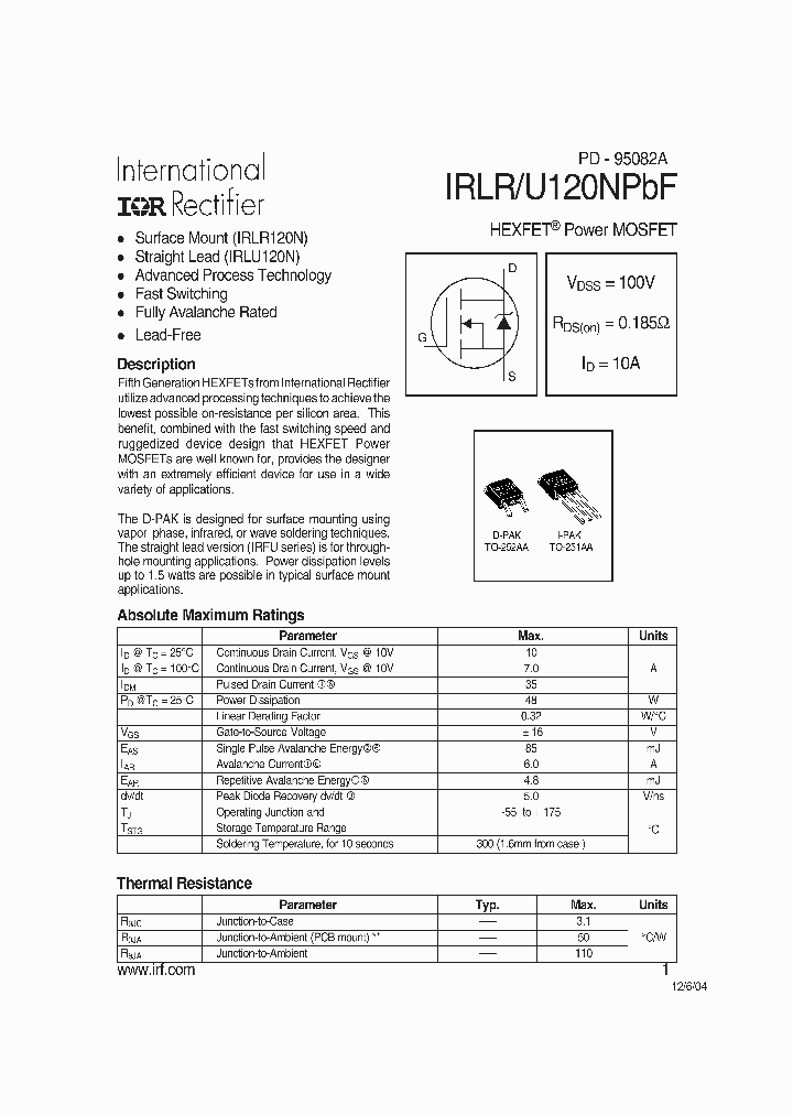 IRLR120NPBF_4163303.PDF Datasheet