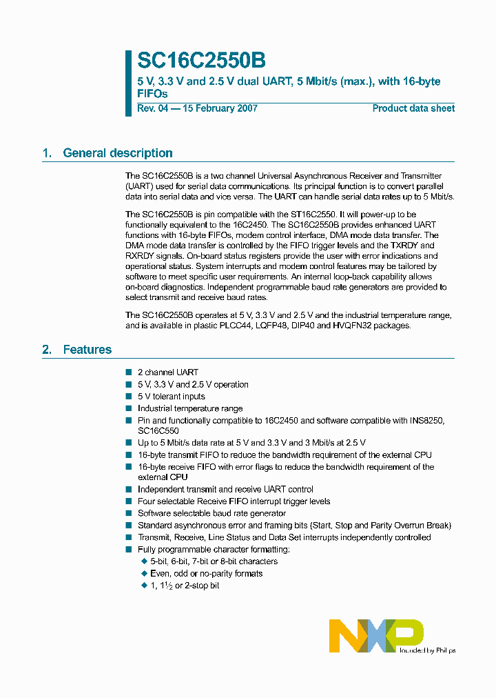 SC16C2550BIBS_4113365.PDF Datasheet