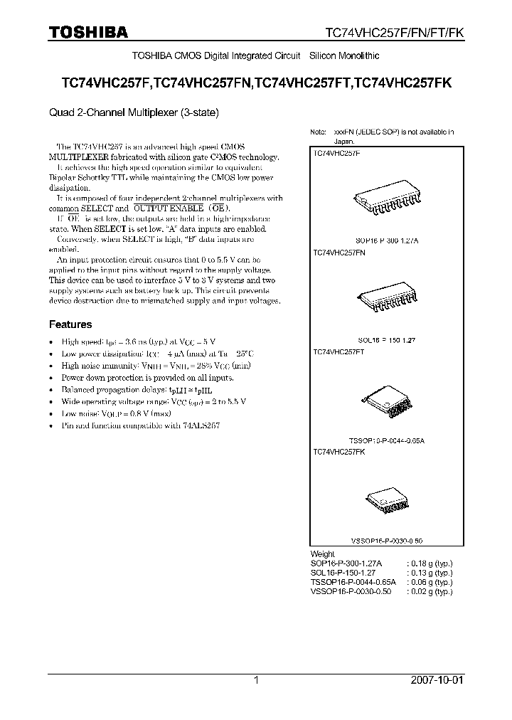 TC74VHC257F07_4132641.PDF Datasheet