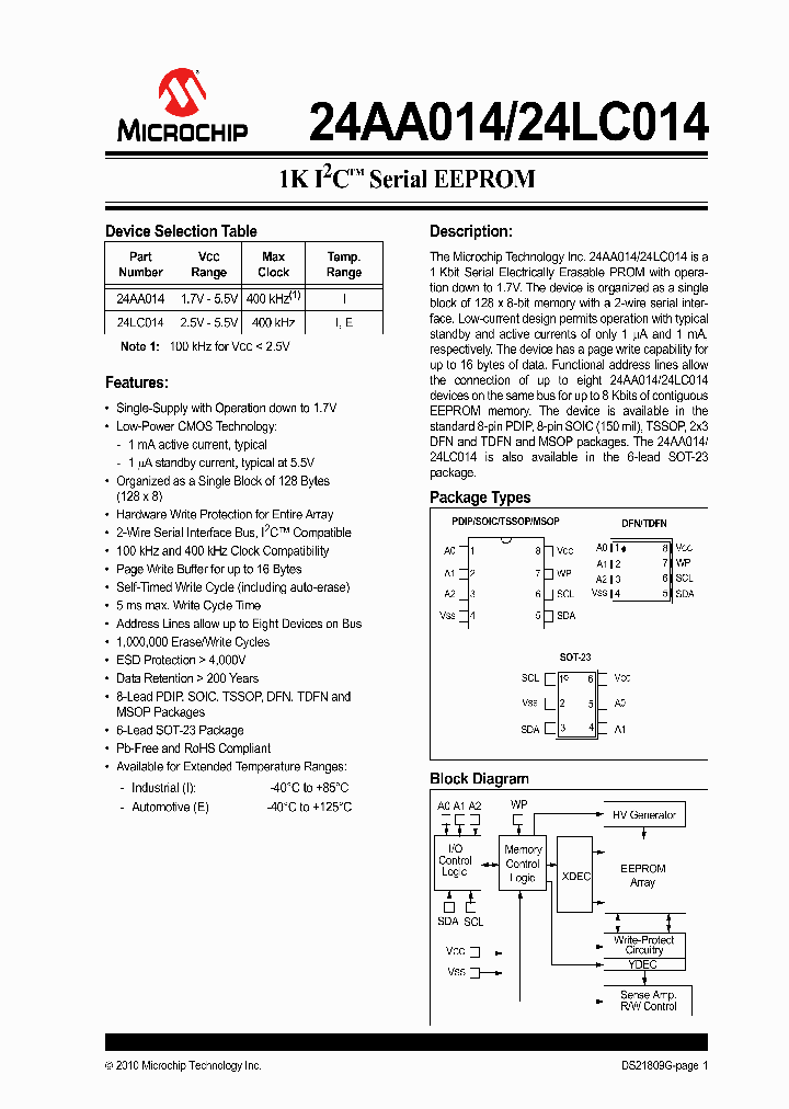 24AA01410_4875648.PDF Datasheet