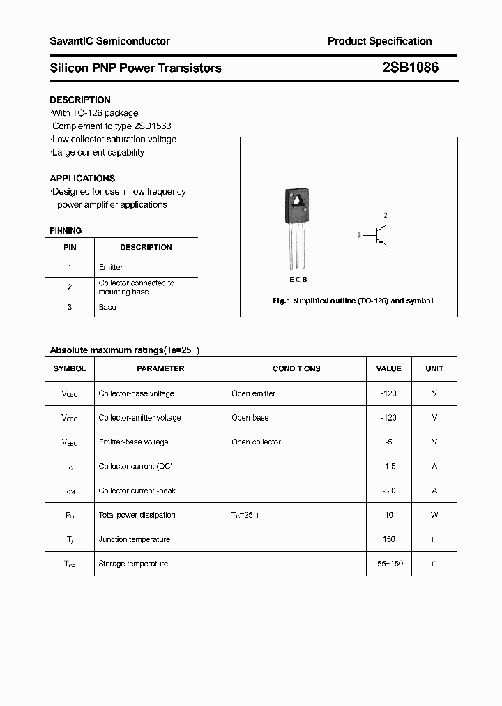 2SB1086_4419016.PDF Datasheet