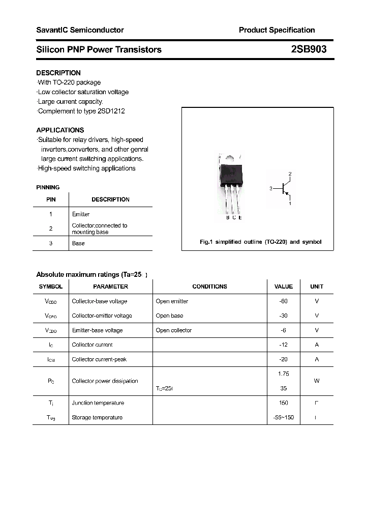 2SB903_4392212.PDF Datasheet