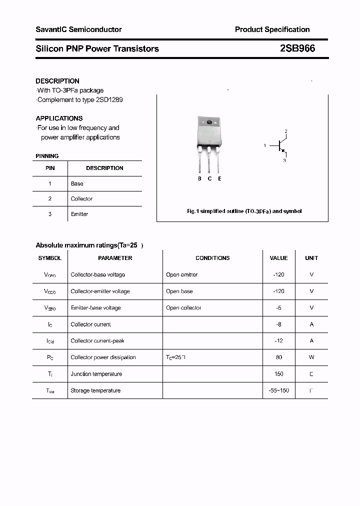 2SB966_4391966.PDF Datasheet