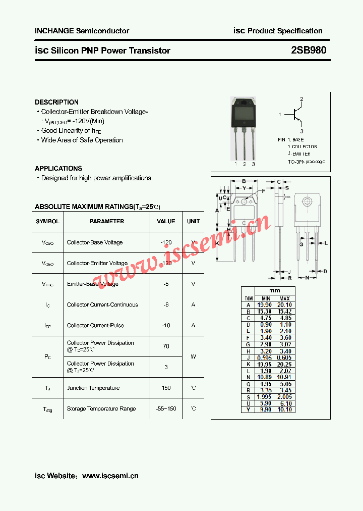 2SB980_4399348.PDF Datasheet