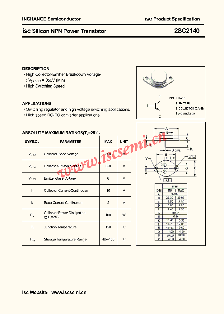 2SC2140_4354377.PDF Datasheet