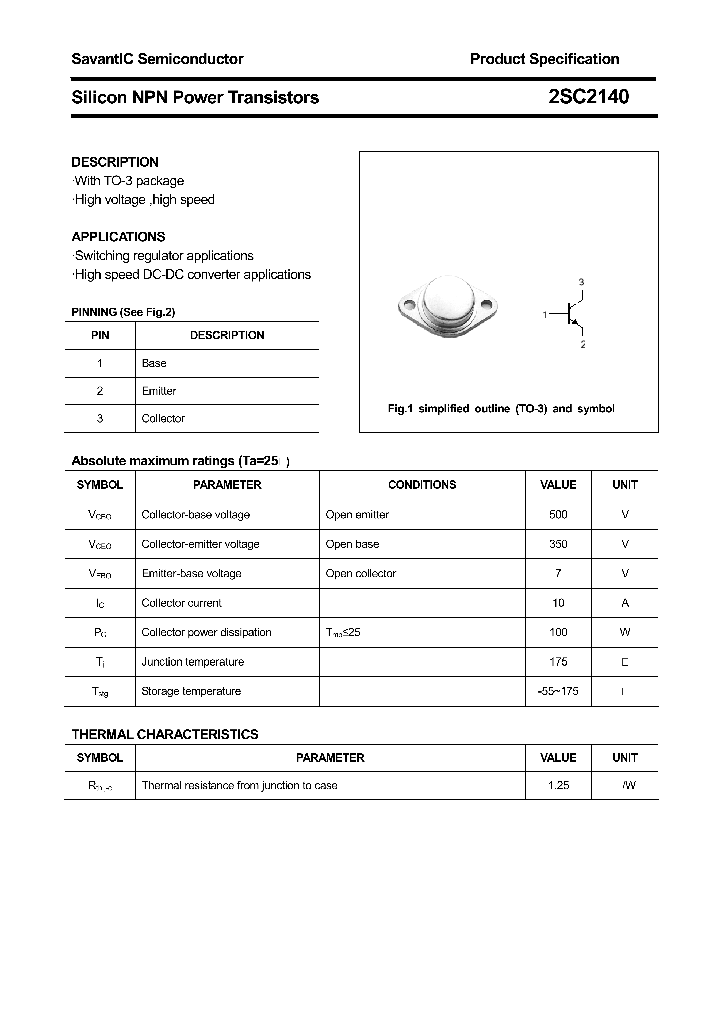 2SC2140_4391619.PDF Datasheet