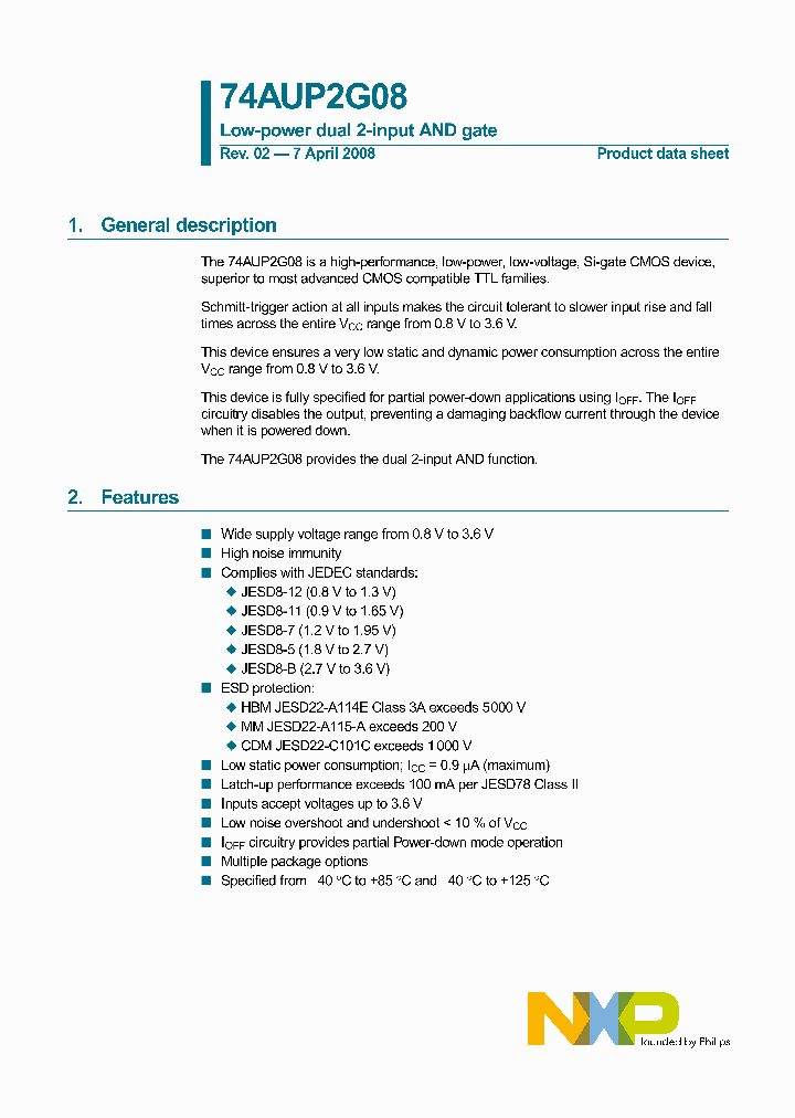 74AUP2G08GM_4220959.PDF Datasheet