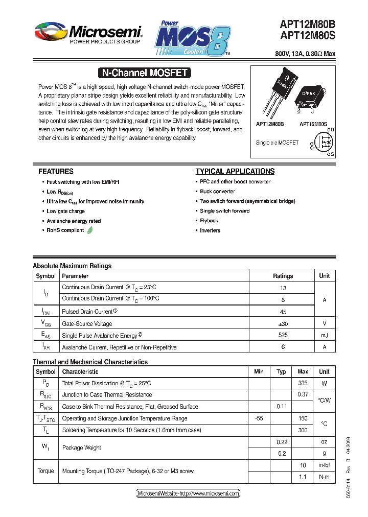 APT12M80B_4829487.PDF Datasheet