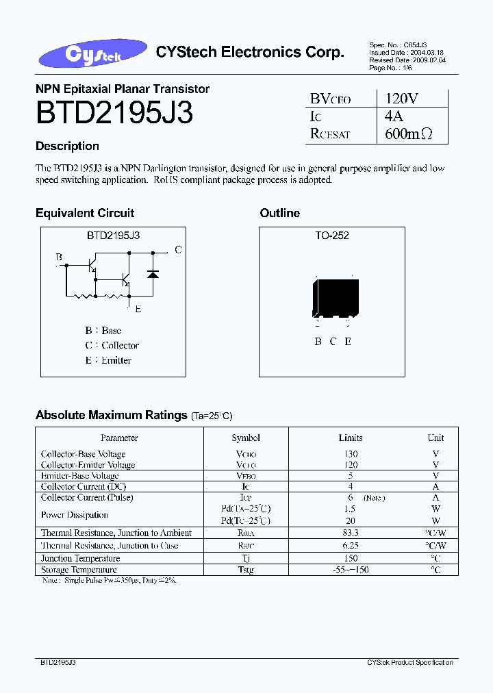 BTD2195J3_4536425.PDF Datasheet