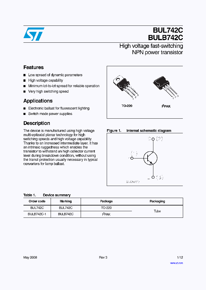 BUL742C08_4252258.PDF Datasheet