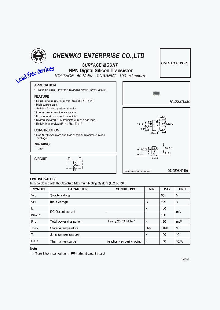 CHDTC143XEPT_4594346.PDF Datasheet