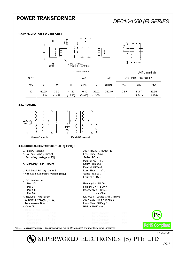 DPC10-1000_4541311.PDF Datasheet