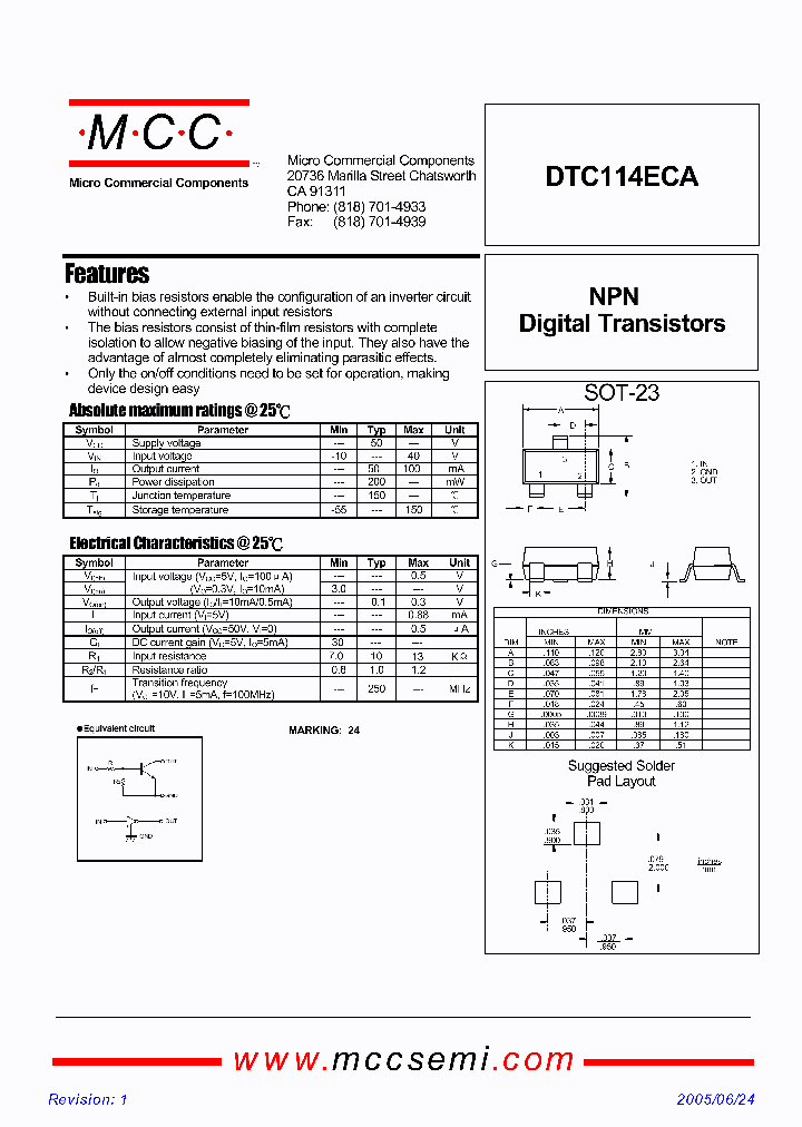 DTC114ECA_4347828.PDF Datasheet