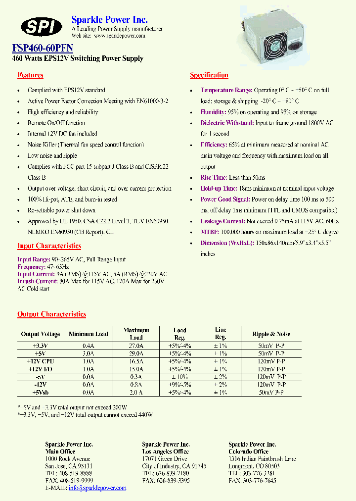 FSP460-60PFN_4360875.PDF Datasheet