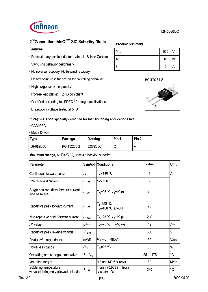 IDH06S60C_4912522.PDF Datasheet